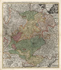 Europe and Germany Map By Johann Baptist Homann