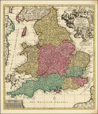 England Map By Nicolaes Visscher II