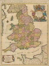 England Map By Alexis-Hubert Jaillot