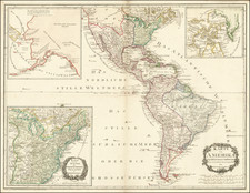 United States, Alaska and America Map By Franz Johann Joseph von Reilly