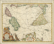 Corsica, Sardinia and Sicily Map By Homann Heirs