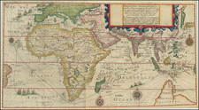 Eastern Hemisphere, Indian Ocean, China, Korea, India, Southeast Asia, Other Islands, Central Asia & Caucasus, Middle East, Africa, Africa, East Africa, African Islands, including Madagascar and Australia Map By Theodor De Bry