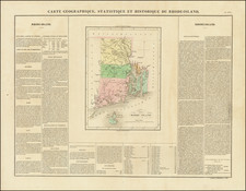 Carte Geographique, Statistique et Historique Du Rhode-Island By Jean Alexandre Buchon