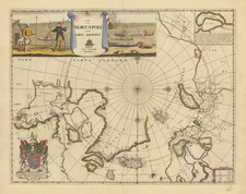 Polar Maps, Russia, Scandinavia and Canada Map By Moses Pitt