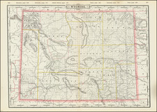 Wyoming Map By George F. Cram