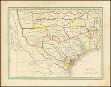 Texas Map By Thomas Gamaliel Bradford