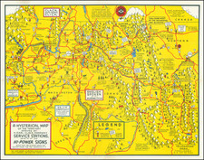 Idaho, Montana, Oregon, Washington and Pictorial Maps Map By Lindgren Brothers