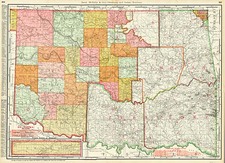 Plains and Southwest Map By Rand McNally & Company