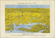 Washington, D.C., Maryland, Delaware and Virginia Map By John Bachmann