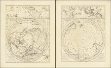World and Polar Maps Map By Benjamin Donn