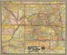 Colorado, Utah, New Mexico, Colorado and Utah Map By Denver & Rio Grande RR