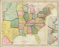 United States and Texas Map By Harper & Brothers