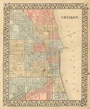 Midwest Map By Samuel Augustus Mitchell Jr.