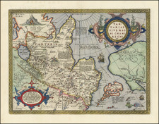 Southwest, Alaska, China, Japan, Central Asia & Caucasus, Russia in Asia and California Map By Abraham Ortelius