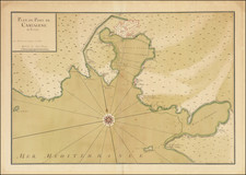 Plan du Port de Cartagene en Europe  (hand drawn map of Cartagena, Spain)