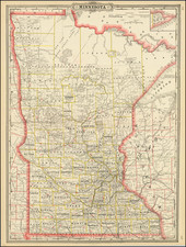 Minnesota Map By George F. Cram