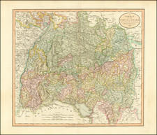 Süddeutschland Map By John Cary