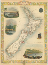 New Zealand Map By John Tallis