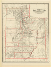 Utah and Utah Map By George F. Cram