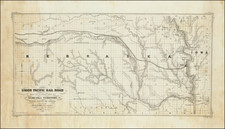 (Westward Expansion) Union Pacific Rail Road  |  Map of a Portion of the Nebraska Territory. Showing Surveys and Location