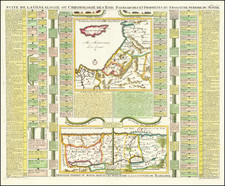 Cyprus and Holy Land Map By Henri Chatelain
