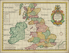 A New Map of the Brittish Isles. Shewing their Antient People Cities and Towns of Note, in the Time of the Romans.  Dedicated to His Highness William Duke of Glocester By Edward Wells