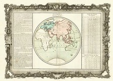 World and Eastern Hemisphere Map By Buy de Mornas