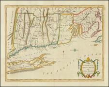 Connecticut and Rhode Island Map By Universal Magazine