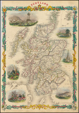 Scotland Map By John Tallis