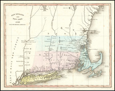 New England, Connecticut, Maine, Massachusetts and New Hampshire Map By Hinton, Simpkin & Marshall