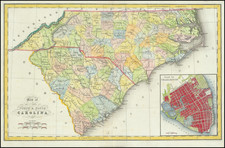 Southeast, North Carolina and South Carolina Map By Hinton, Simpkin & Marshall