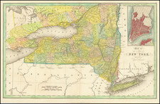 New York City and New York State Map By Hinton, Simpkin & Marshall