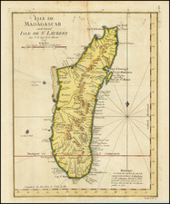 African Islands, including Madagascar Map By Jacques Nicolas Bellin
