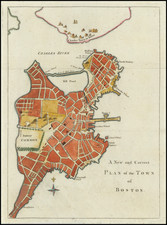 A New and Correct Plan of the Town of Boston By Gentleman's Magazine