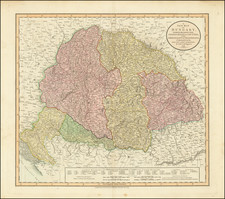 Hungary, Romania, Czech Republic & Slovakia and Balkans Map By John Cary