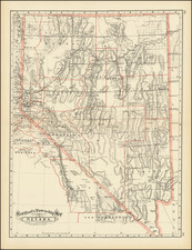 Nevada Map By George F. Cram