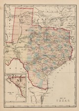 Texas Map By H.H. Lloyd