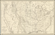 Outline Map of Indian Localities in 1833.   By George Catlin