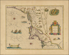 New England, New York State and Mid-Atlantic Map By Willem Janszoon Blaeu