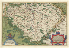 Czech Republic & Slovakia Map By Abraham Ortelius