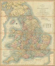 England and Wales Map By John Cary