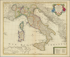Italy Map By Johannes Covens  &  Cornelis Mortier