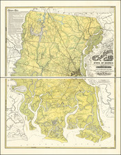 (Savannah, Georgia) Map of Chatham County state of Georgia compiled exclusively from certified plats and maps of the most eminent local surveyors.   By Charles G. Platen