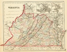 Mid-Atlantic and Southeast Map By Joseph Hutchins Colton