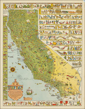 Pictorial Maps and California Map By Jo Mora