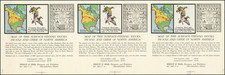 [Uncut promotional broadsides for ] Map of the Surface-Feeding Ducks, Swans and Geese of North America By Richard E. Bishop