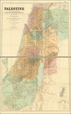 Holy Land Map By George Armstrong  &  Colonel Sir Charles W. Wilson