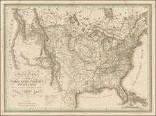 United States and Michigan Map By Carl Ferdinand Weiland