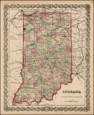 Midwest Map By Joseph Hutchins Colton