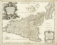 Sicily Map By Giacomo Giovanni Rossi - Giacomo Cantelli da Vignola